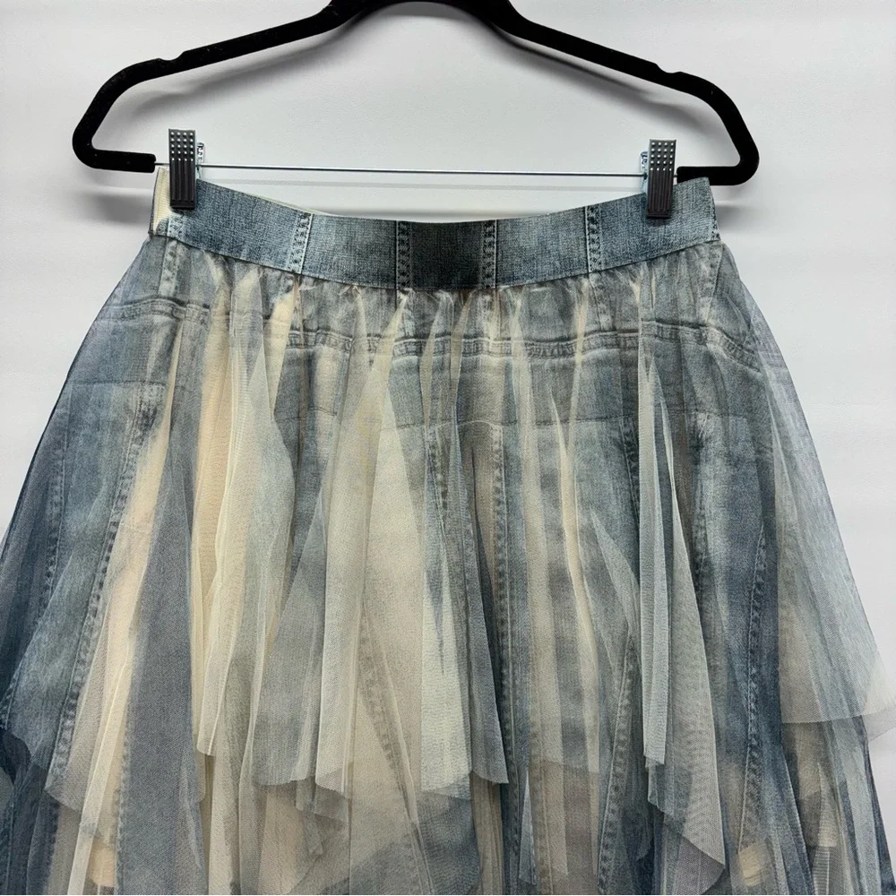 ✨Origami Dreamy Tiered Tulle Midi Skirt Size XL
